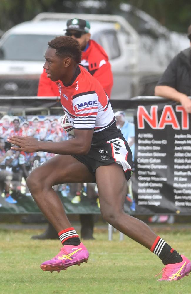 Kirwan State High School hosts St Patrick's College, Mackay, in round 1 of the 2025 Aaron Payne Cup. Clarvarn Oth. Picture: Evan Morgan