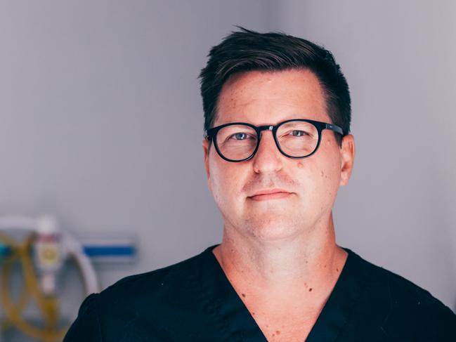 EMBARGO FOR TWAM, 25 JANUARY 2025. FEE MAY APPLY.  Portrait of Dr Matt Morgan, an ICU doctor who held a living funeral for himself and his friends and is the author of A Second Act: What Nearly Dying Teaches Us About Really Living. Photo: Courtesy of Matt Morgan