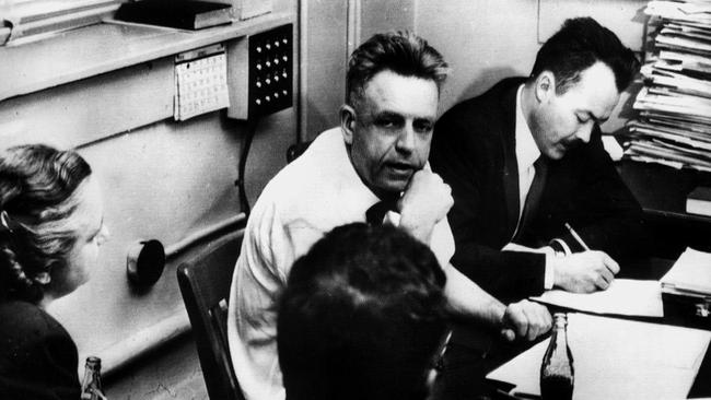 Alfred Kinsey and staff at work on his book Sexual Behaviour In The Human Female in August 1953.