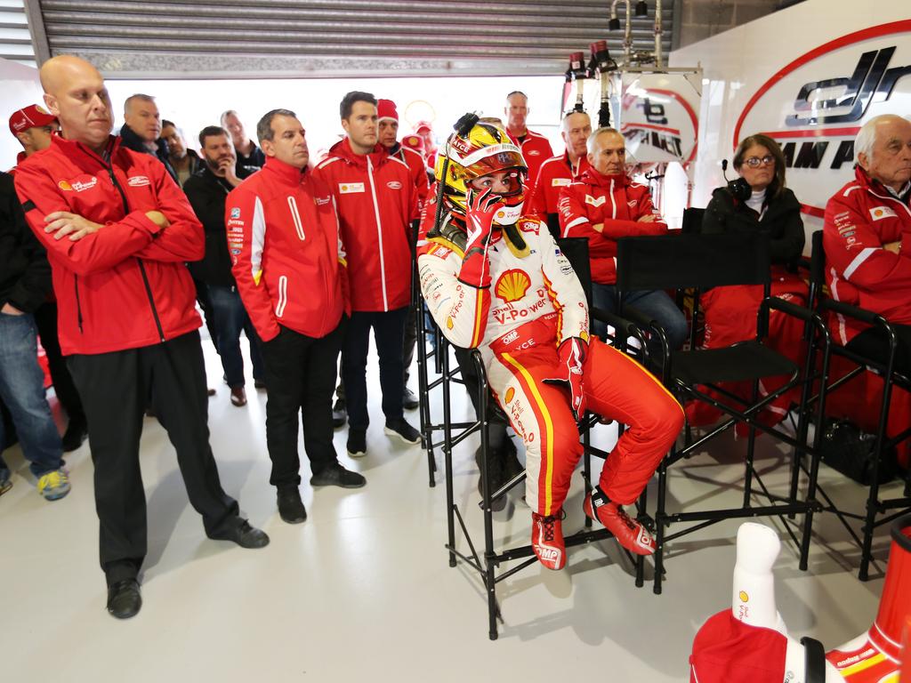 Scott McLaughlin before getting pole position after the top 10 shootout. 2019 Supercheap Auto Bathurst 1000, the pinnacle of the Virgin Australia Supercars Championship. #17 Shell V-Power Racing Scott McLaughlin/Alex Premat, Ford Mustang GT. Picture Rohan Kelly