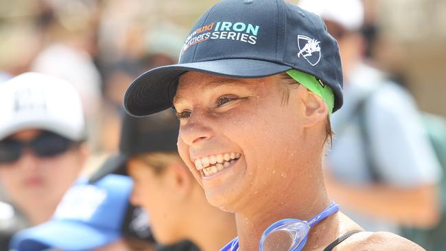 Electra Outram won the Newcastle leg of the iron surf series at Newcastle. Picture: John Veage