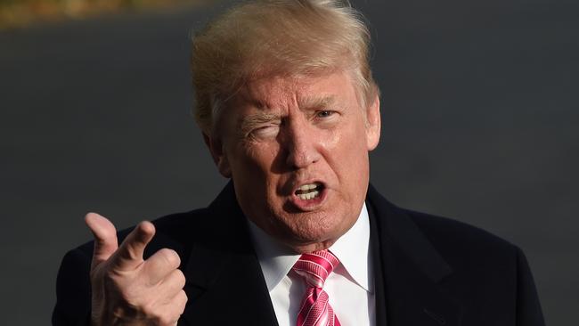 US President Donald Trump speaks to the press at the White House in Washington yesterday. Photo: AFP