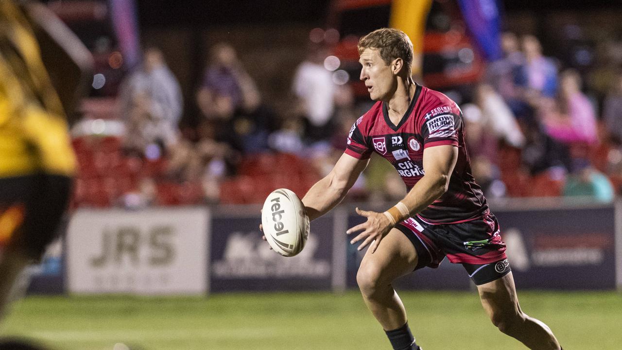 Hugh Sedger of Valleys against Gatton in TRL Hutchinson Builders A-grade grand final rugby league at Toowoomba Sports Ground, Saturday, September 14, 2024. Picture: Kevin Farmer