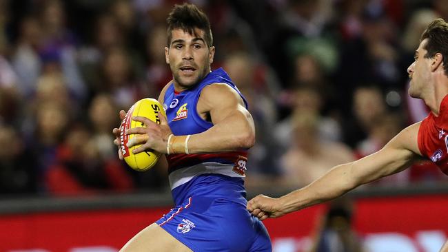 Marcus Adams in action for Western Bulldogs. Picture: Michael Klein