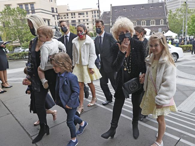 Patti blows a kiss to well-wishers. Picture: Alex Coppel