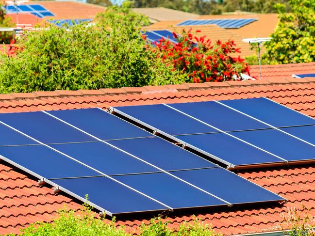 Solar panels installed on the roof in South Australia