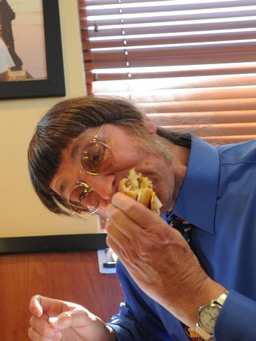 Don living the dream marking his 25,000th Big Mac milestone in 2011. Picture: AP