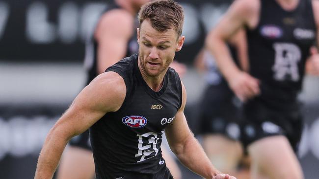 Robbie Gray in action during the Port Adelaide intra-club match at Alberton Oval on February 14. Picture: Getty Images