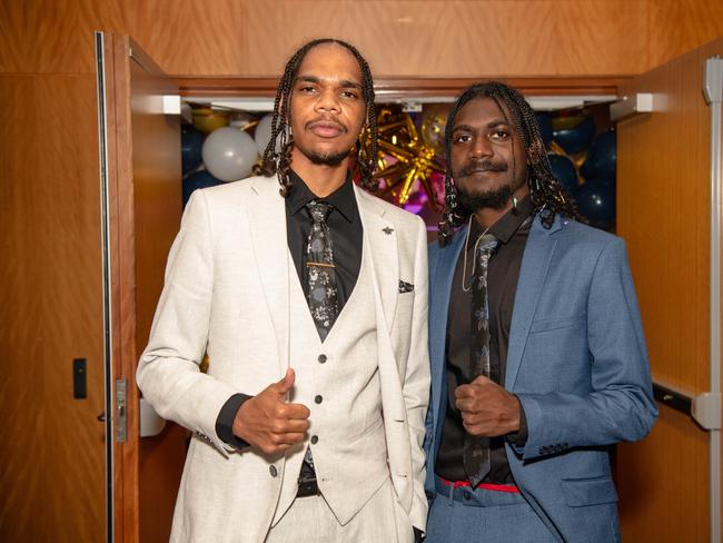 Chad Bill and Junior Mardi at the Year 12 School formals of NT Christian College at Darwin Convention Centre, Darwin. Picture: Pema Tamang Pakhrin.