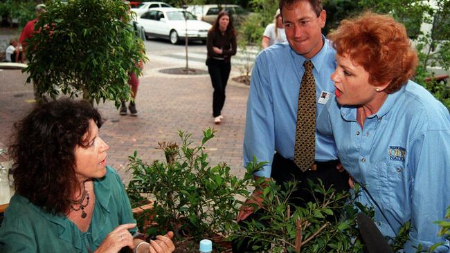 One Nation leader Pauline Hanson with Anning in 1998 when he was the party’s federal candidate for Fairfax.