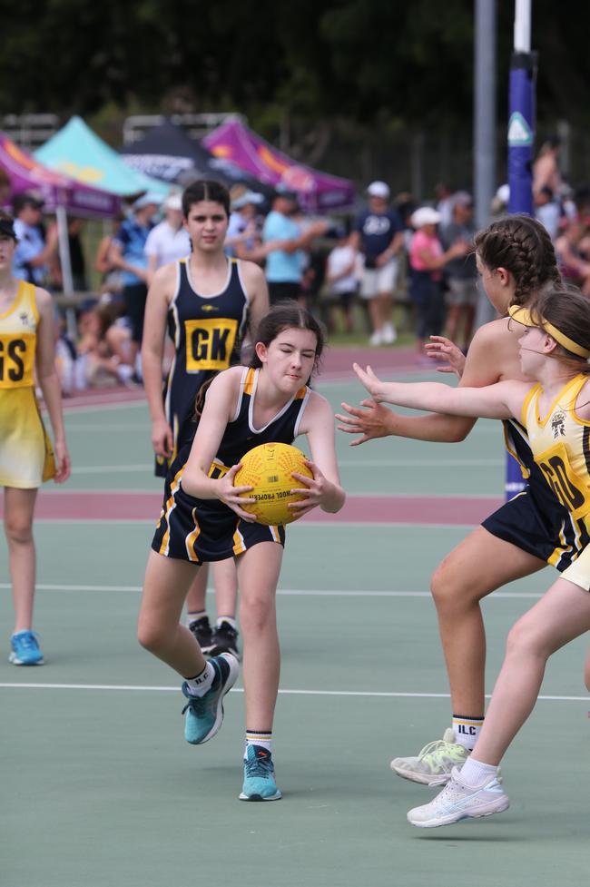 The Netball Qld Primary Schools Cup grand finals are being held at the Hinterland District Netball Association at Mudgeeraba. Picture: Mike Batterham.