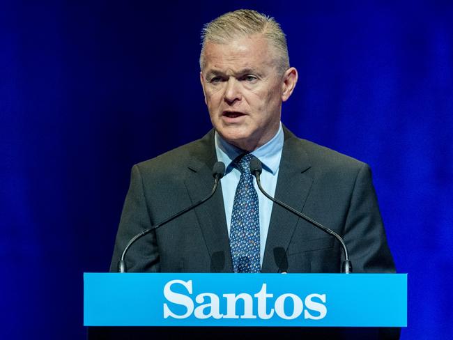 Santos Chief executive Kevin Gallagher hit out at the Victorian government. Picture Mark Brake