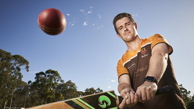 Kensington and Old Scotch cricketer Tom Mackenzie took eight wickets for the Browns on Saturday then backed it up with a 41-run over on Tuesday. Picture: Matt Loxton