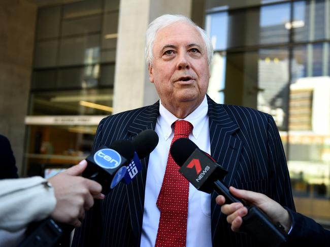 Clive Palmer’s business nous, considerable wealth, legal expertise and charisma make him a formidable opponent in any arena he enters. Picture: AAP Image/Dan Peled