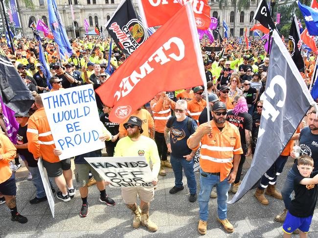 BRISBANE, AUSTRALIA - NewsWire Photos AUGUST 27, 2024: CFMEU rally in BrisbanePicture: NewsWire / John Gass