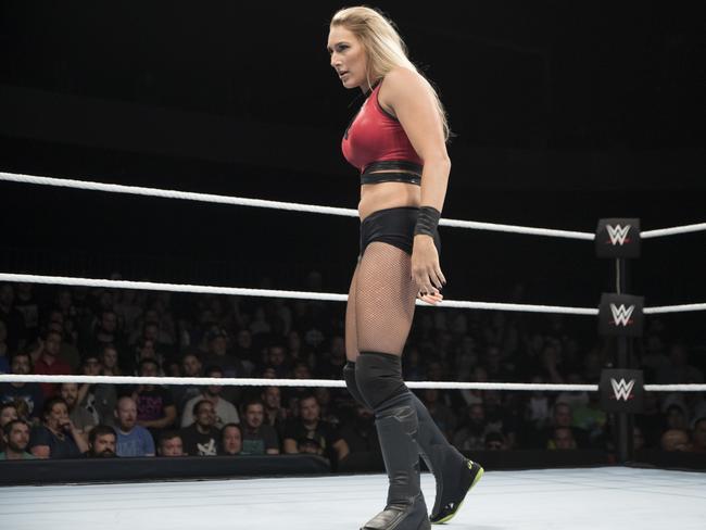 Rhea Ripley, aka Adelaide's Demi Bennett, in the ring.