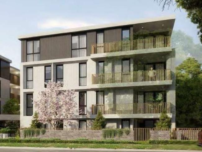 Artist render of a new $12.5m residential building to be built on  Parmal Avenue in Padstow comprising 35 apartments, including 10 in-fill affordable housing units. Picture: Zed Architects