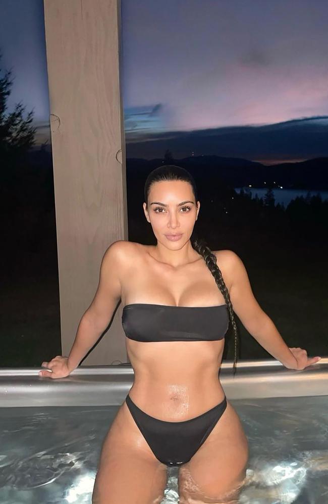 Kim Kardashian regularly posts photos wearing bathing suits. Picture: Instagram