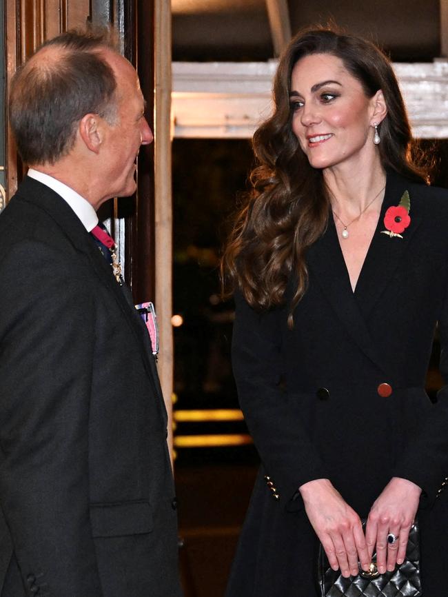 Kate also attended the Royal British Legion Festival of Remembrance at the Royal Albert Hall on November 9. Picture: Chris J. Ratcliffe - WPA Pool/Getty Images