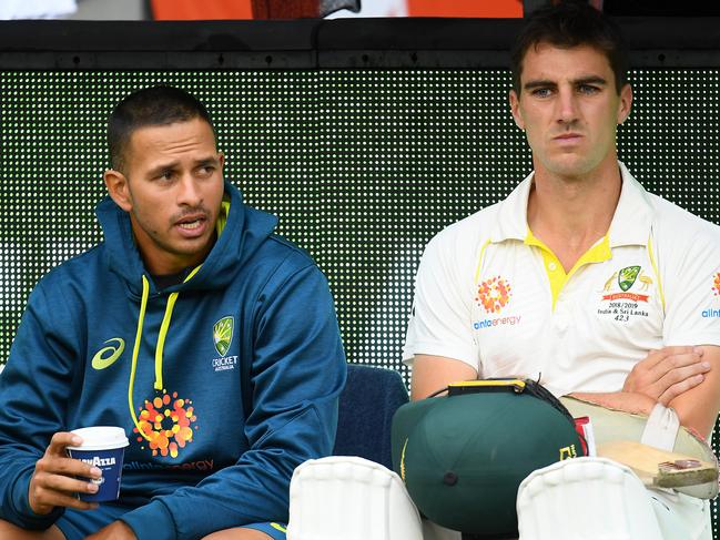 Usman Khawaja is confident Pat Cummins won’t leave him stranded of a maiden 200. Picture: Quinn Rooney/Getty Images