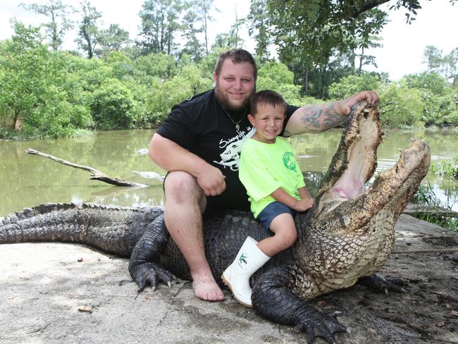 T-Mike Kliebert and his son Blaize know how to impress the ladies. Picture: Barcroft Media via Getty Images