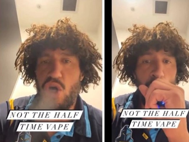 NRL star sacked for mid-game vape