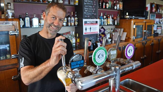 Matt Radbone at the Victory Hotel – voted SA’s best pub. Picture: Tom Huntley