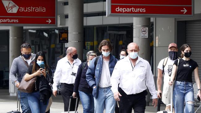 Masks will no longer be needed at airports across the country. Picture: NCA NewsWire/Tertius Pickard