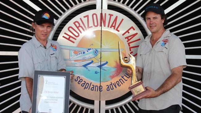 Horizontal Falls construction and maintenance manager Peter Barber and owner-operator Troy Thomas.