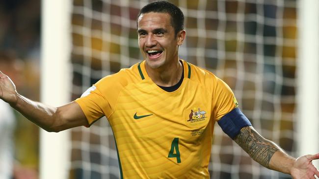 Tim Cahill in action for Australia. Picture: Getty Images