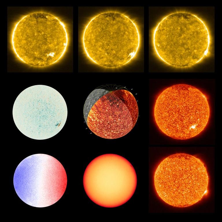 The many faces of the Sun captured by the new Solar Orbiter. Picture: Solar Orbiter/EUI Team/ESA/NASA