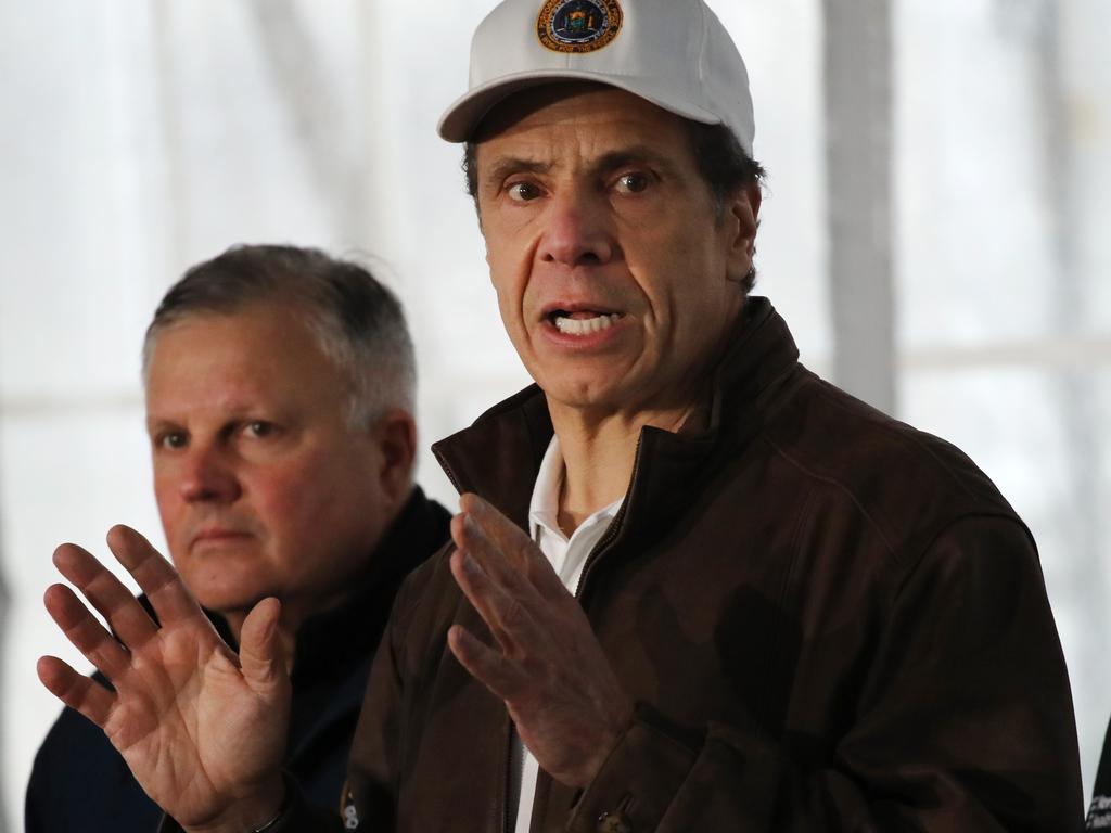 New York Governor Andrew Cuomo speaks to the media. Picture: Getty