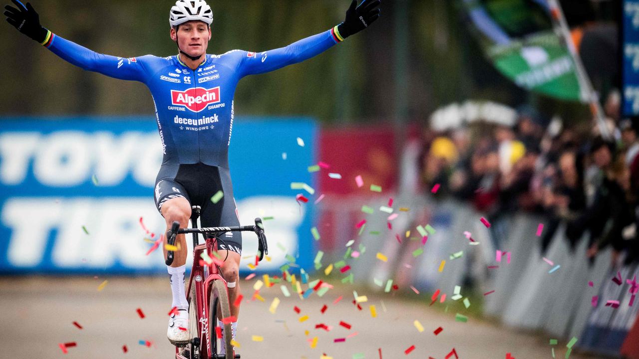 Van der Poel withdrew from the world championship race after 45 minutes. Picture: Jasper Jacobs / Belga / AFP