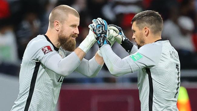 Andrew Redmayne replaces Australia's goalkeeper Mathew Ryan. Photo by KARIM JAAFAR / AFP.