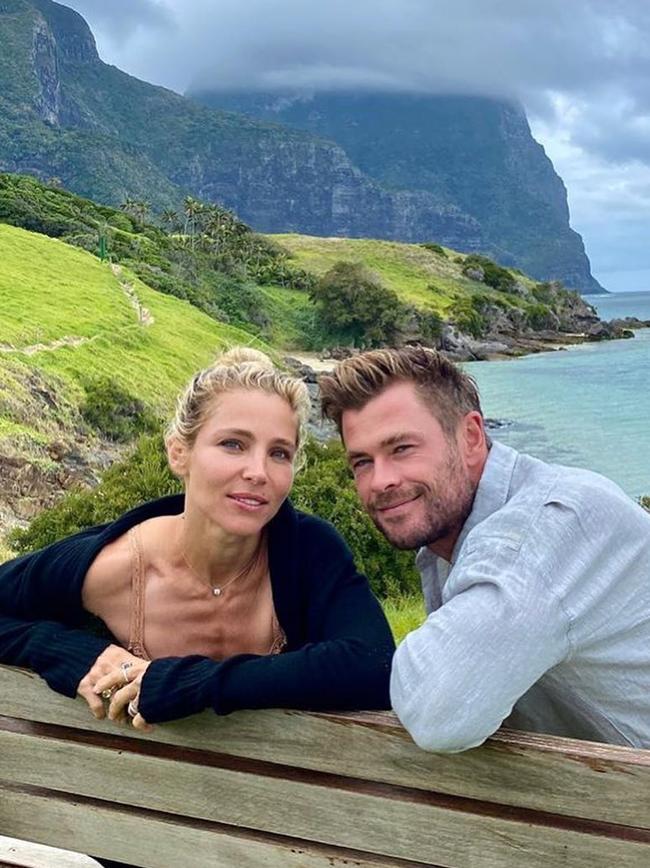 Celebs Chris Hemsworth and Elsa Pataky holidayed on the island in 2020. Picture: Instagram /chrishemsworth