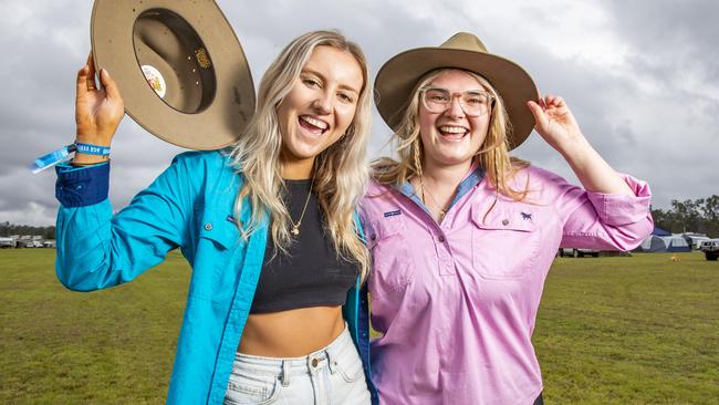 Jordyn Krogh and Sarah Christie, both from Caloundra, at CMC Rocks, Willowbank on Thursday. Picture: Richard Walker