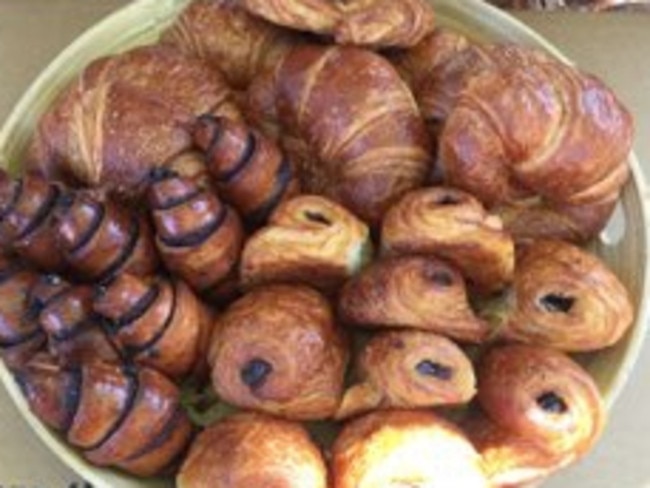 The Grumpy Baker’s chocolate croissants. Picture: Supplied