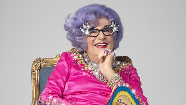 Away from the riff-raff: Dame Edna Everage can’t wait to get back to Brisbane.