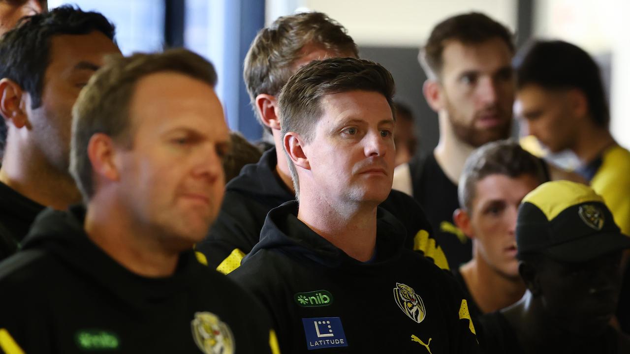 McQualter on the day he was announced as Richmond caretaker coach. Picture: Michael Klein