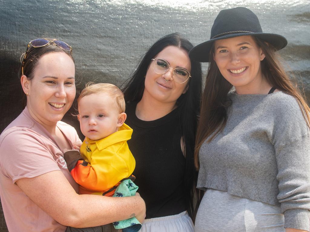Taylah Pollock, Ryker Pollock, Keahne Colebrook and Hope Englebretsen at Motorcycle Beach Races at Grasstree Beach Sunday 27 August 2023 Picture: Michaela Harlow