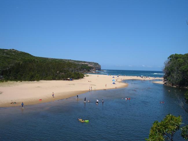 The lagoon is popular among swimmers on hot days.