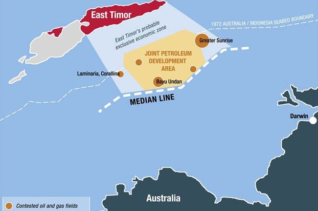 Map of the Sunrise gas field joint development area. Picture: Supplied