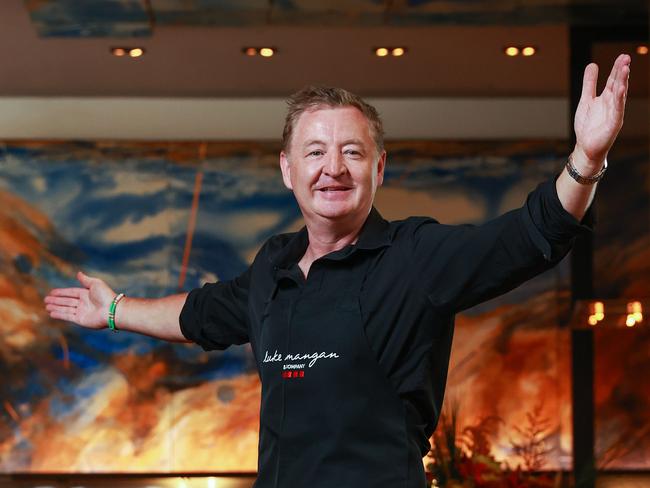 Daily Telegraph. 04, February, 2022.Restaurateur Luke Mangan, at his restaurant, Glass Brasserie, in Sydney, CBD, today.He's encouraging Sydneysiders to "love your local" for valentine's day.Picture: Justin Lloyd.