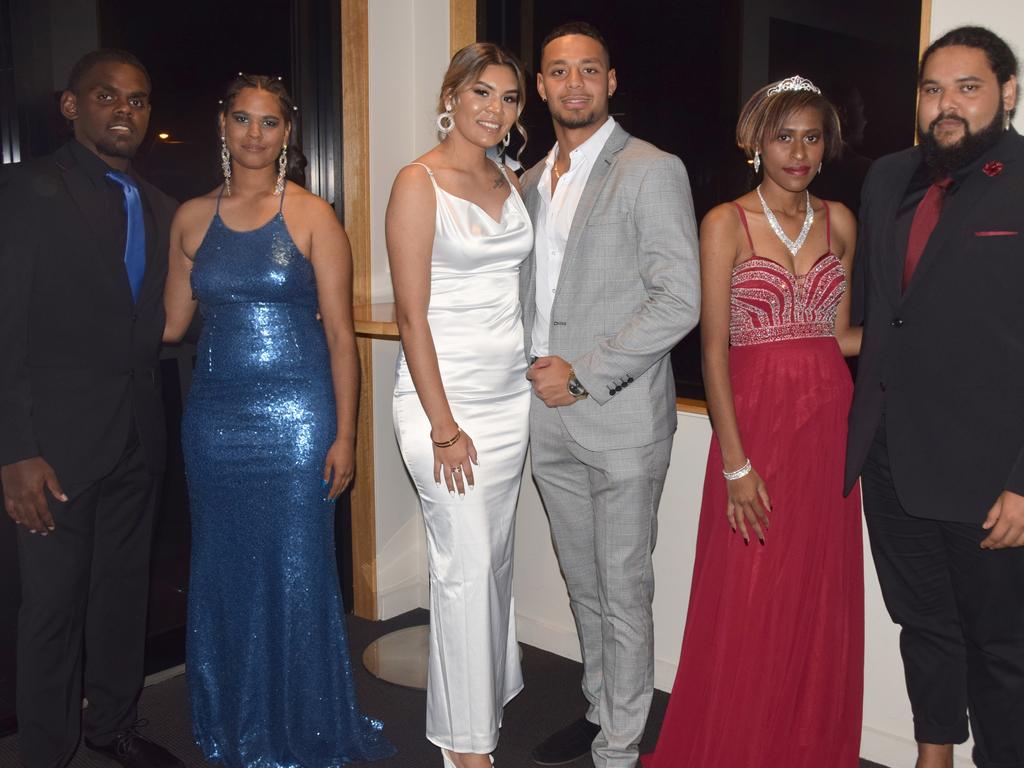 Rockhampton NAIDOC Ball 2021: Assarn Sands, Billie-Ann Comillati, Natayah Bowen, Israel Power, Karina Wruki and Adam Tabua