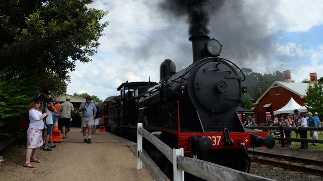 A steam train during the Thirlmere Festival of Steam.