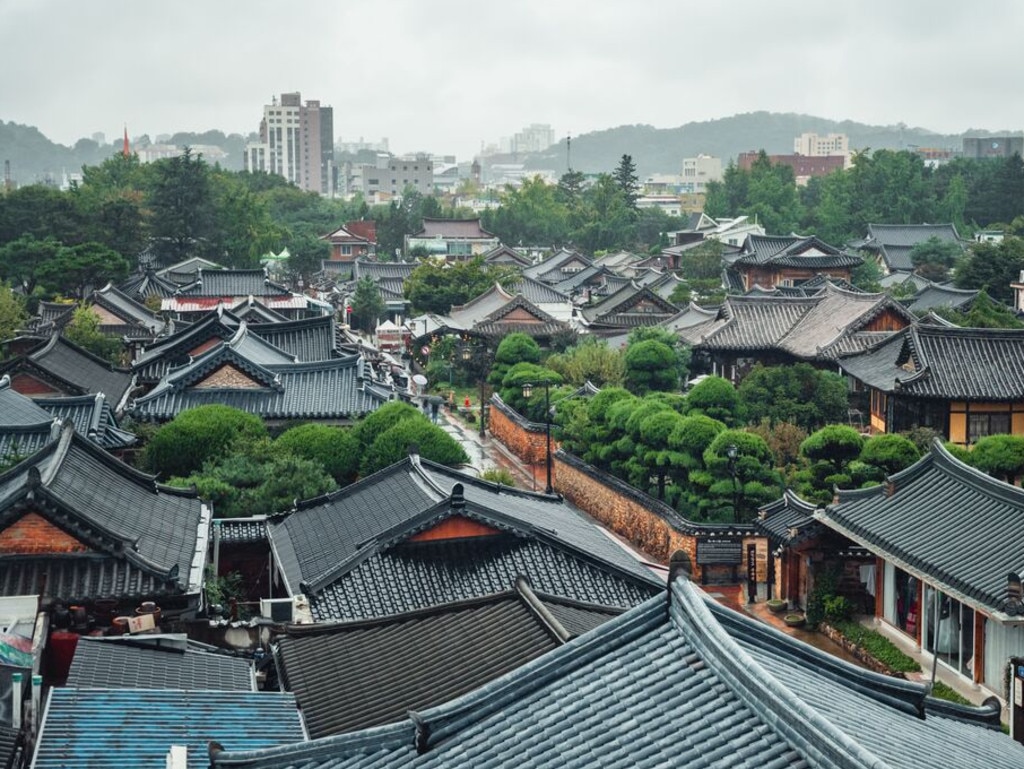 There’s a huge 28 per cent increase in the number of Aussie visitors to South Korea, since 2019 pre-Covid figures. Pictured is Jeonju city.