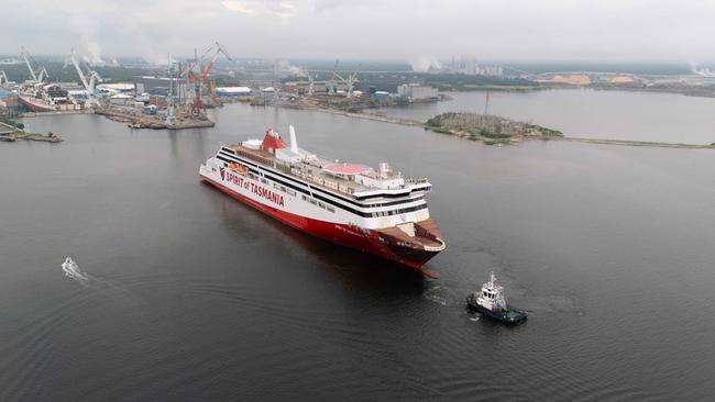 Spirit of Tasmanian IV first sea trial. Picture: Spirit of Tasmania