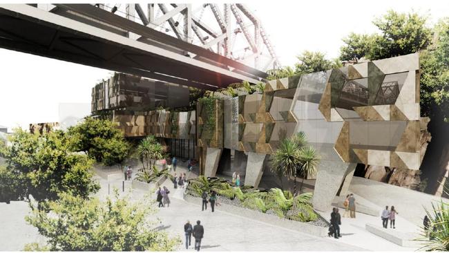 An artist’s impression of the redeveloped Howard Smith Wharves in the Brisbane CBD.