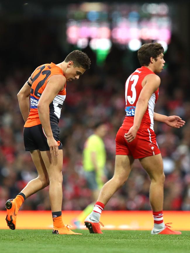 Josh Kelly was injured early in the clash with Sydney on Saturday. Picture: Getty Images