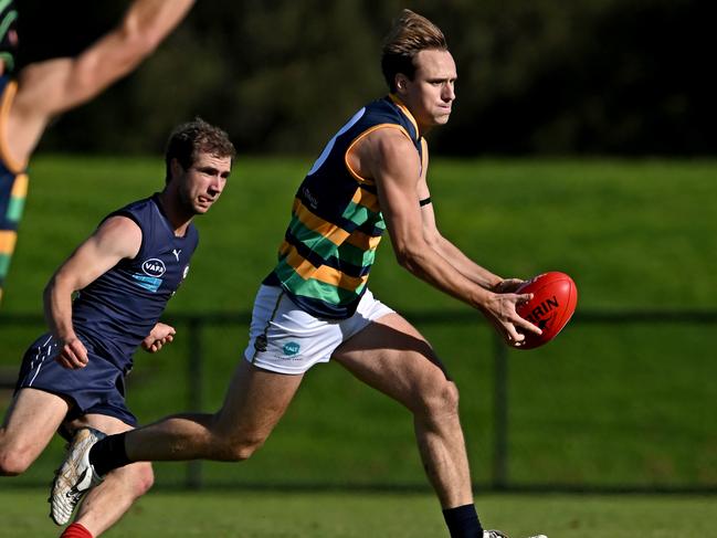 St KevinsÃ Alastair Richards during the VAFA Old Melburnians v St Kevins football match at Elsternwick Park in Brighton, Saturday, April 29, 2023. Picture: Andy Brownbill